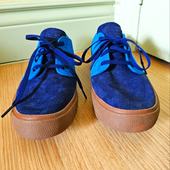 Sz 10 new Nike Zoom Air Stefan Janoski blue suede skateboard sneakers skate shoe - Picture 3 of 11